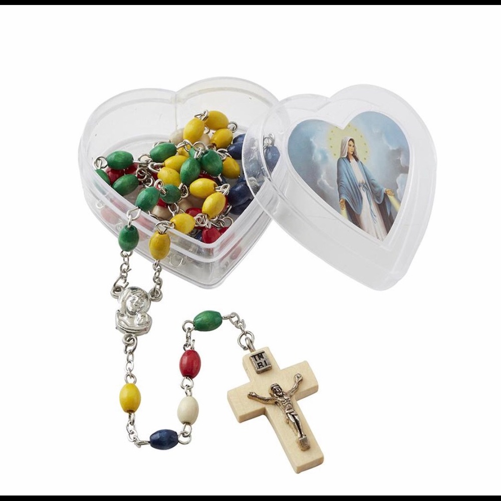 Colorful Mission Rosary with Case